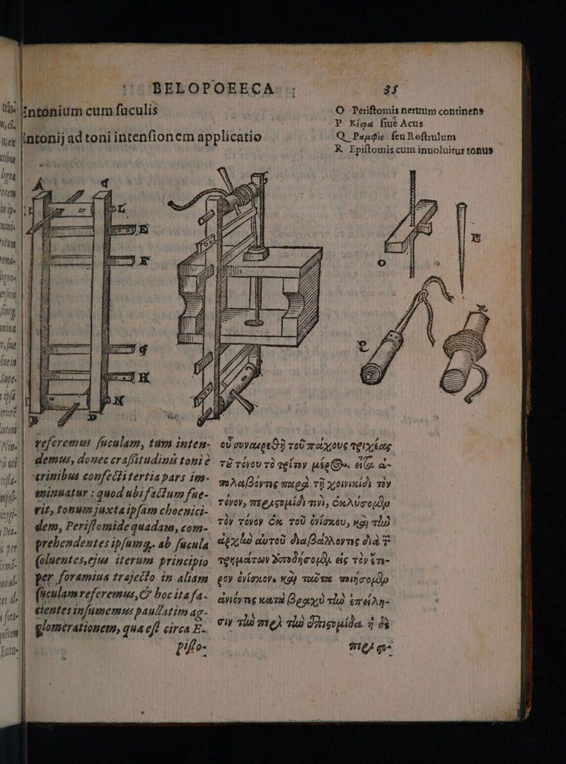 | | BELOPOEECA- ; 35 N ntonium cum fuculis O Periftomis neruum continens My th | P Kipa бие Acus we Lntonij ad toni intenfionem applicatio Q Риф» feu Reſtrulum ^ | | R Epiſtomis cum inuoluitur tonus tih | ^ А d T orem 7 - Ў 4; ii. or Ds Ming Й > % ; “an E ; | oiim / | A WI : ni т y Eon Г Д 90 / Y 2 Ш/ yj ; d È 2 YN | 5/7 А = ming Д? ну d Т Y ep dhe. IHK M 7 2% | \ 2 A (f Bad , ` % 9 А y Mino | wéferemus fuculam, tum inten- ov тудир$ў таб maxovs tei lote d / 1 э , тороу FECA SOLIN ти), CHAUC OU | demus, donec craffütudini toni rg rieur eei ny lug. HG a- iji. | “crinibus confectitertia pars im- mias meg TH удин тау mA minuatur : quod ubi factum fue- vit, tonum juxta ipſam chocnici- dem, Periffomide quadam, com- t HATLI 79 N , 2 э, ^ 9 $ TOY TOYOY CH TOU OVITKÖV, Kot TUD ШЕ е S. | | n prehendentes ipfumg, ab ſucula apo le auToO ge Aa F mi | foluentesjejue iterum principio nd run ve eis rey m- qu | Per foramina trajecto in aliam goy cvionove / mere mitre „i| (шата referemus, C hoc ita fa. dyibyns ward Век rin me- p cientes inſumemus paullatim ag rhs mee} dà D; | Жыр EP | glomerationem, qua efl circa E. T^ mg gapida. 1 9%