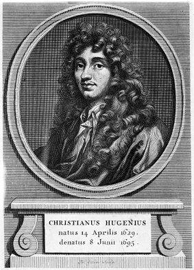 M0012033: Reproduction of a line engraving of Christiaan Huygens (1629-1695), often spelt Huyghens or Hugenius, Dutch mathematician, physicist, engineer, astronomer, and inventor