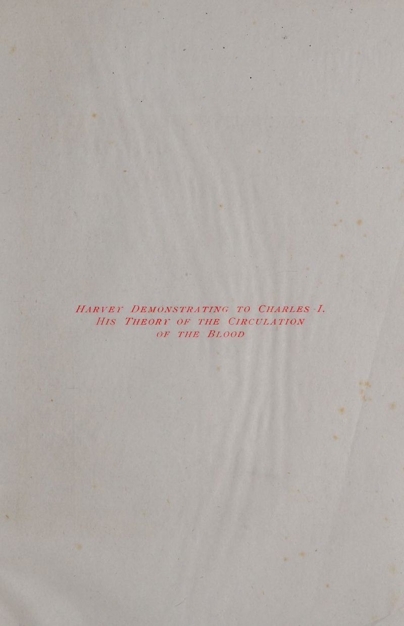 HARVEY DEMONSTRATING TO CHARLES -/. His THEORY OF THE CIRCULATION OF THE BLOOD