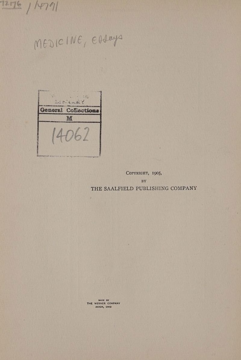 COPYRIGHT, 1905, BY THE SAALFIELD PUBLISHING COMPANY MADE BY THE WERNER COMPANY AKRON, OHIO