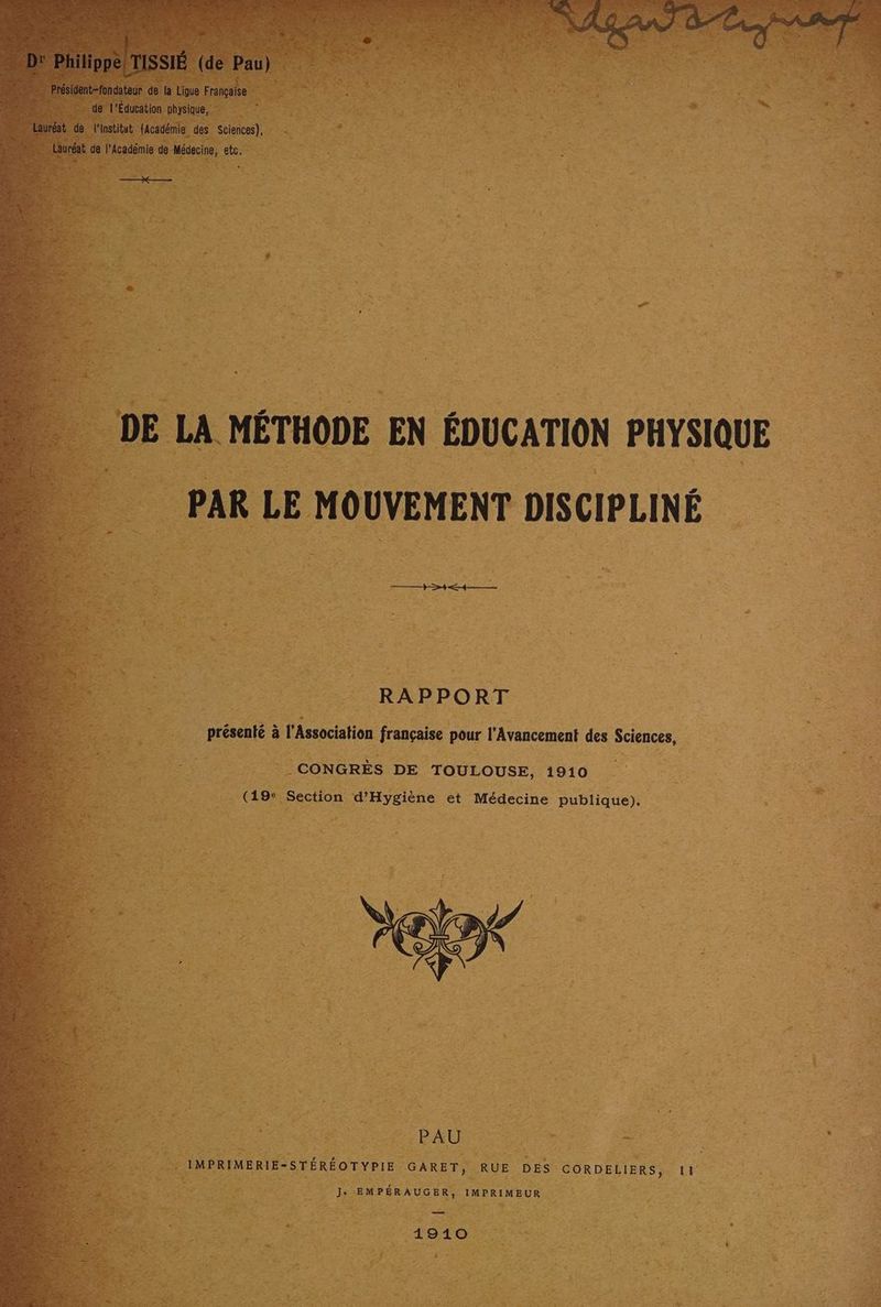 RAPPORT $ he Nr FR L re DE TOULOUSE, 1910 _ : L'RASEERS : j 5 s “æ + a ap Section. d'Hygiène et Médecine publique). F SRE Re S ï 2. A : k * se D ; EMPÉRAUGER, IMPRIMEUR | - . s (a ve re s Fu ;