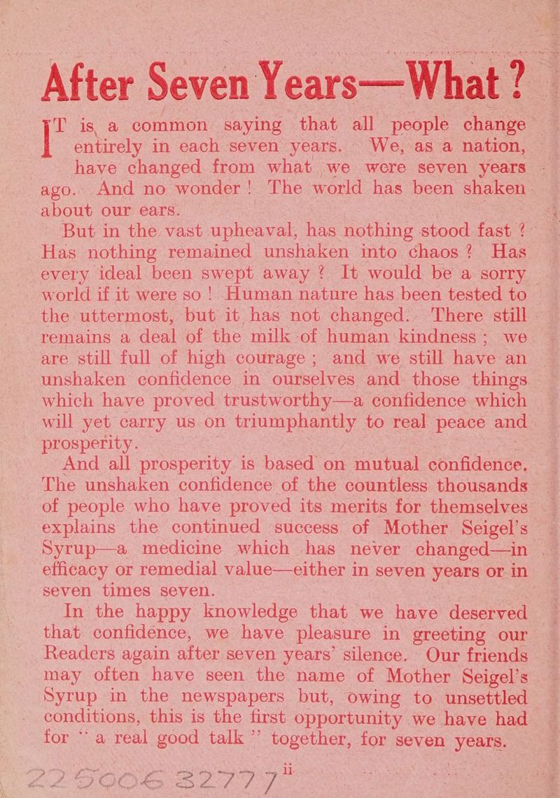 entirely in each seven years. - We, as a nation, have changed. from what. -we were seven years 4 - But in the vast. oh hee She Stood: fast ? q And all oneenGe is Sea on uta aenidense In the happy knowledge. that. ‘we ieee ee conditions, this is the first opportunity we have had dj