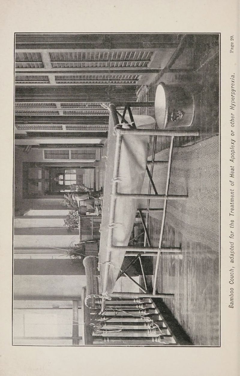 Page 20. Bamboo Couch, adapted for the Treatment of Heat Apoplexy or other Hyperpyrexia.