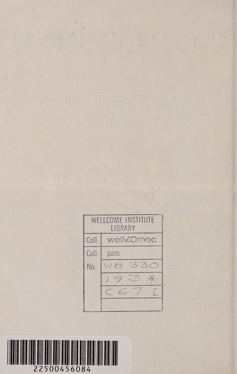 WELLCOME INSTITUTE LIBRARY | WONLQUNEIO