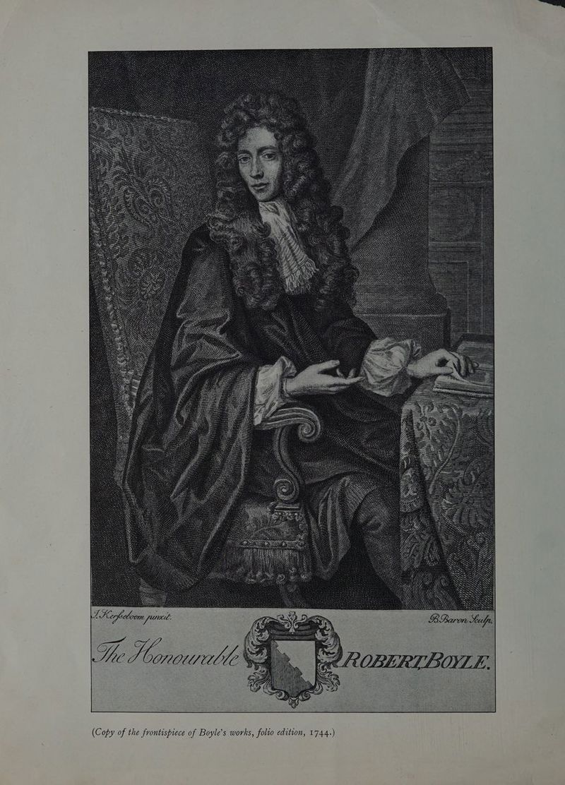 Seay Sac ss the poche (Copy of the frontispiece of Boyle’s works, folio edition, 1744.)