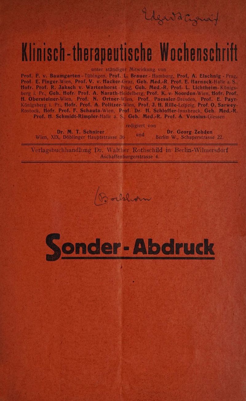 Med. R.P er * ‚Ge DR h. Med.- Jr Schl ns W., Schaperstrasse 22