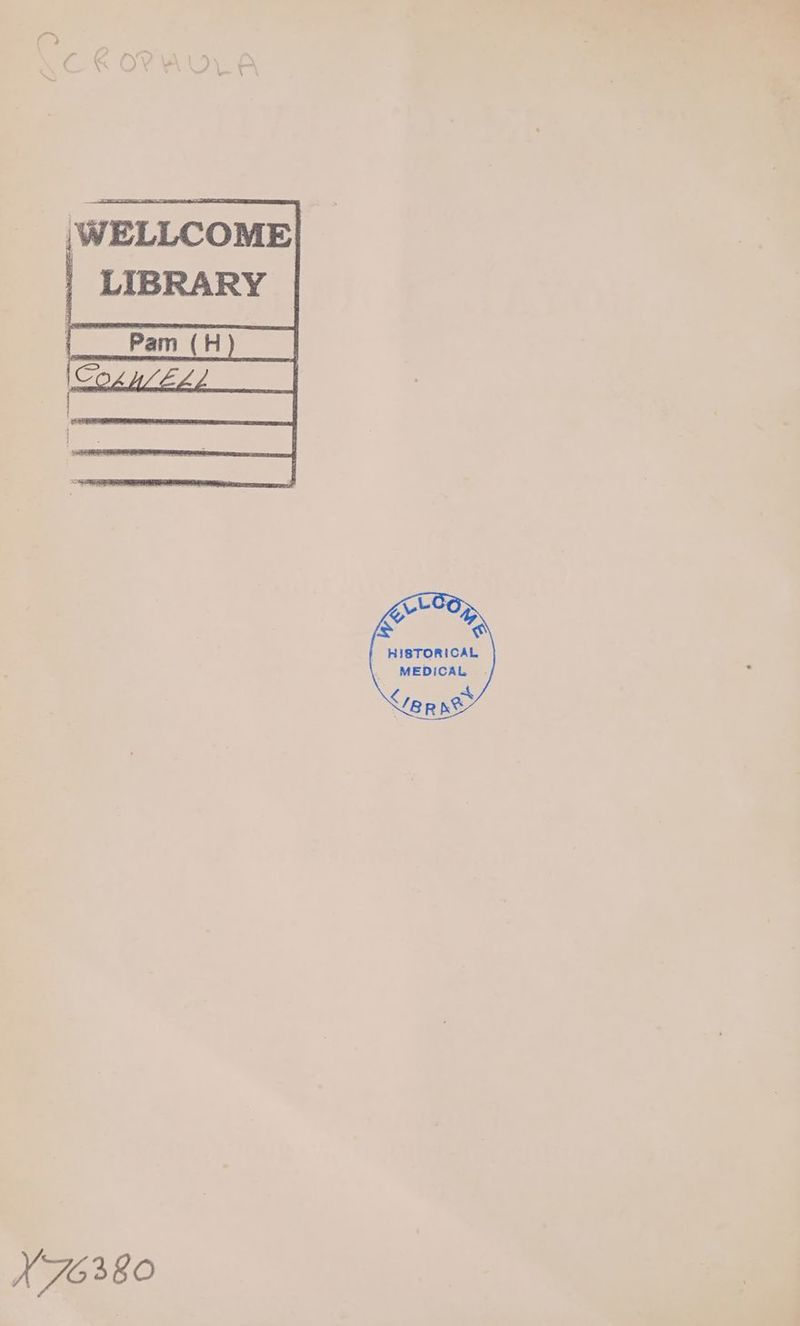 |WELLCOME | LIBRARY | Co yj Vc | HISTORICAL _ MEDICAL es ern NF6380