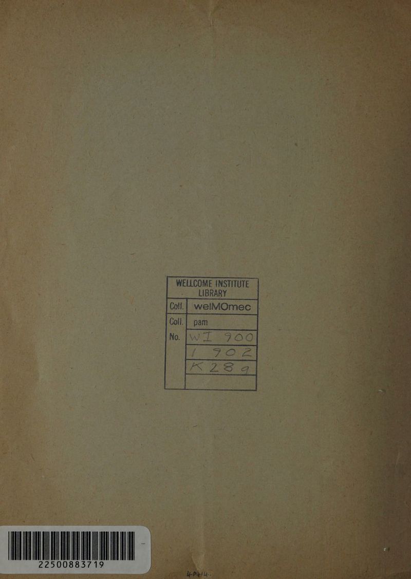 22500883719 WELLCOME INSTITUTE LIBRARY