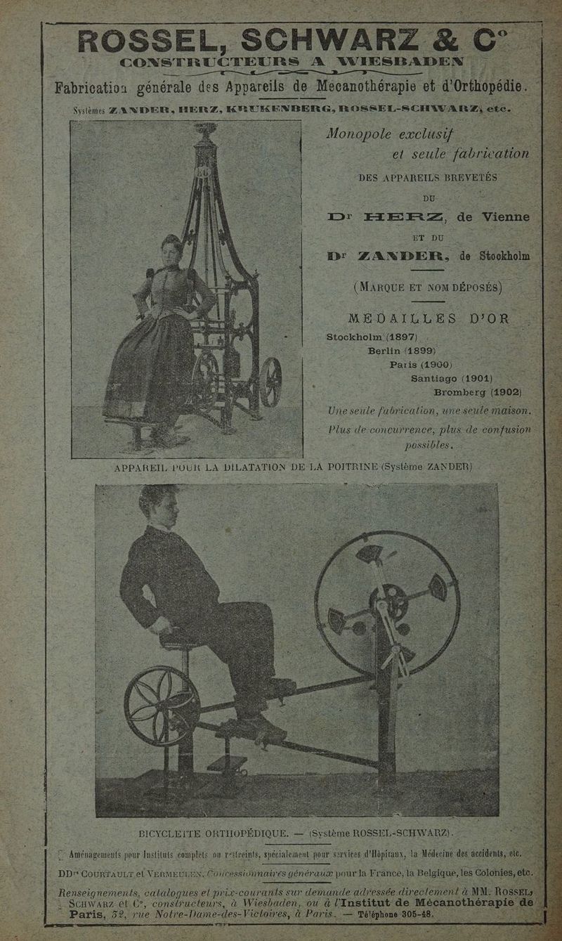 DE ue MÉDAILLES. D'OR Stockholm. (4897) : Berlin (1899) s'. Paris (1900) + Santiago (1901)