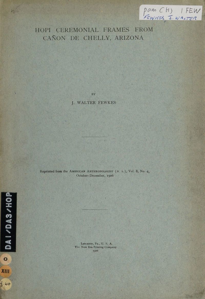 i J. WALTER FEWKES * |