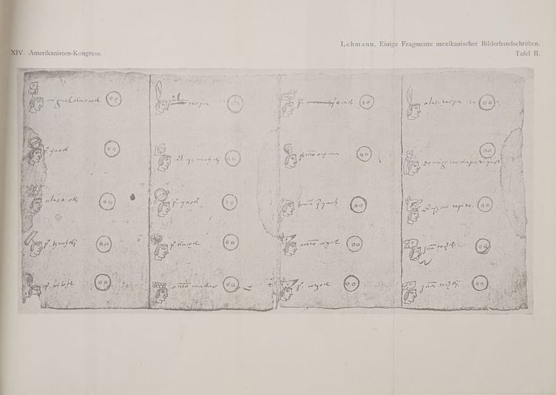 Lehmann, Einige Fragmente mexikanischer Bilderhandschriften. IV. Amerikanisten-Kongress. Tafel I. ® 9 ‚Se E [2272 Hapavı ya ’