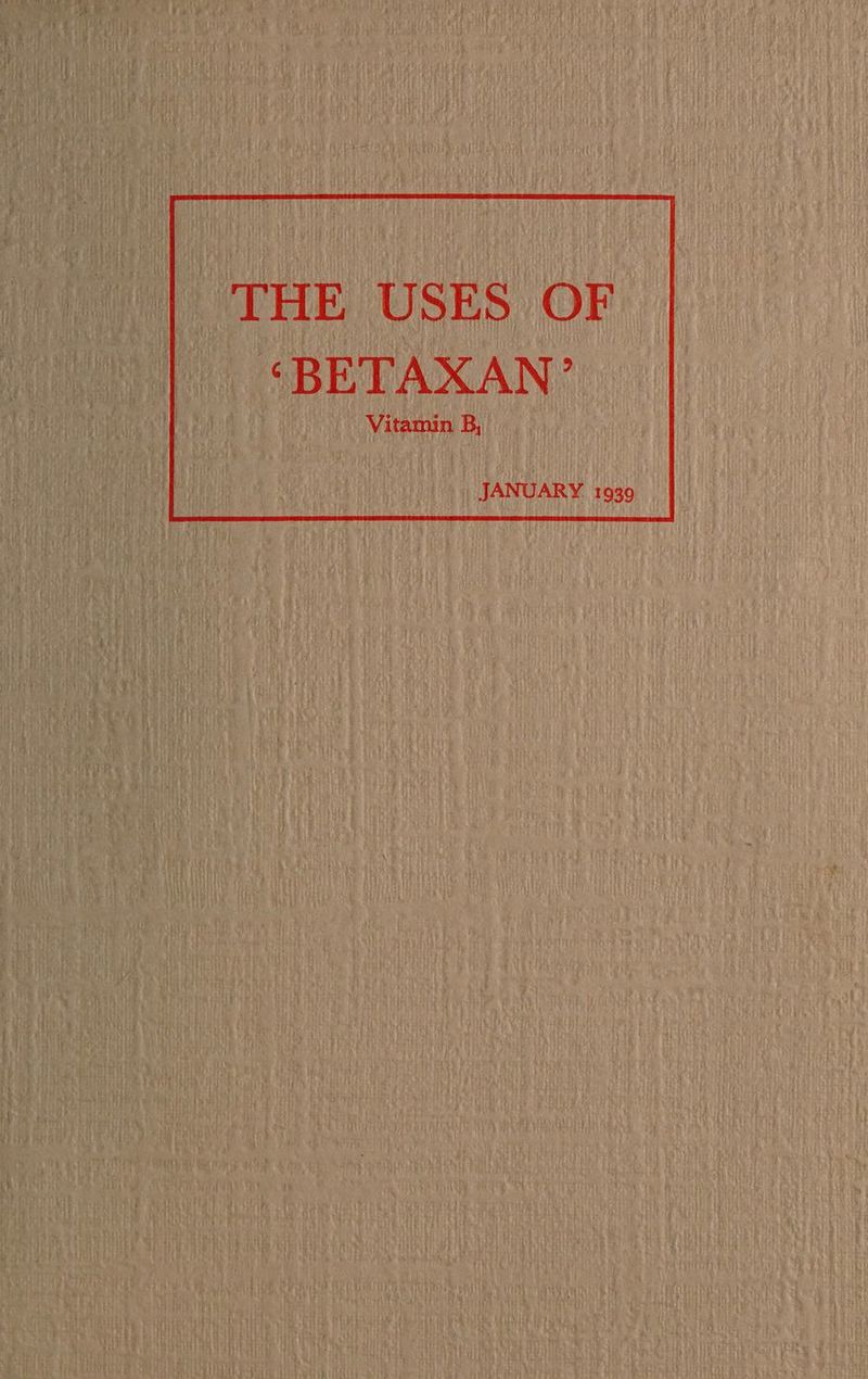 THE USES OF JANUARY. 1939
