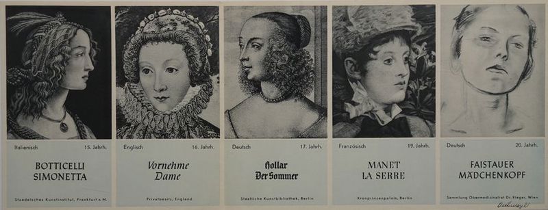BOTTICELLI Vornehme Hollar MANET SIMONETTA Dame Der Sommer LA SERRE Staedelsches Kunstinstitut, Frankfurt a.M. Privatbesitz, England Staatliche Kunstbibliothek, Berlin Kronprinzenpalais, Berlin FAISTAUER MADCHENKOPF