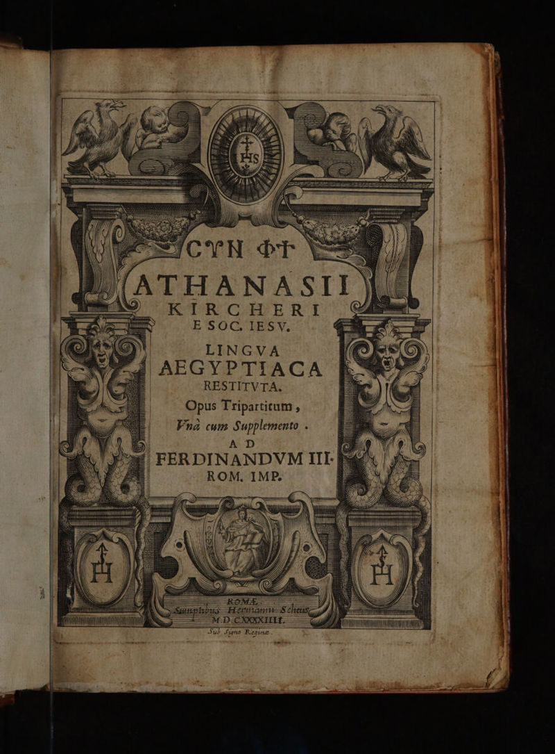 KIRCHERI ESOG IBESV.- LINGVA AEGYPTIACA RESTITVTA. Opus T'ripartitum , Vna cum Supplemento . SSSSSSSNSSNNWNSSRWSSGWSSÉWNS M LTITII iliiillliiiiiiiiiiiill | EUTLTET | Sub. gti Regine.