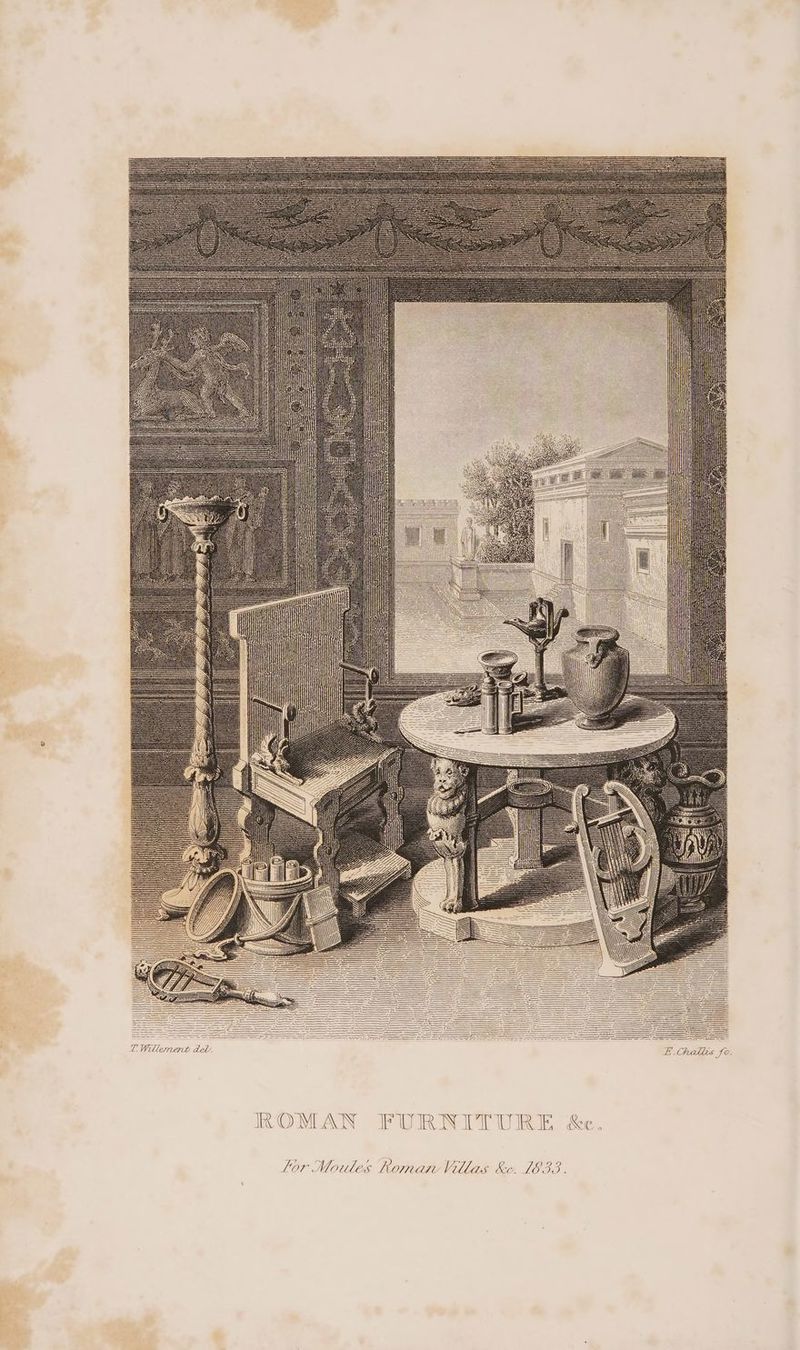 LWillement del LE. Challis Jo. ROMAN FURNITURE &amp;e lor Moules Roman Villas be, 1883.