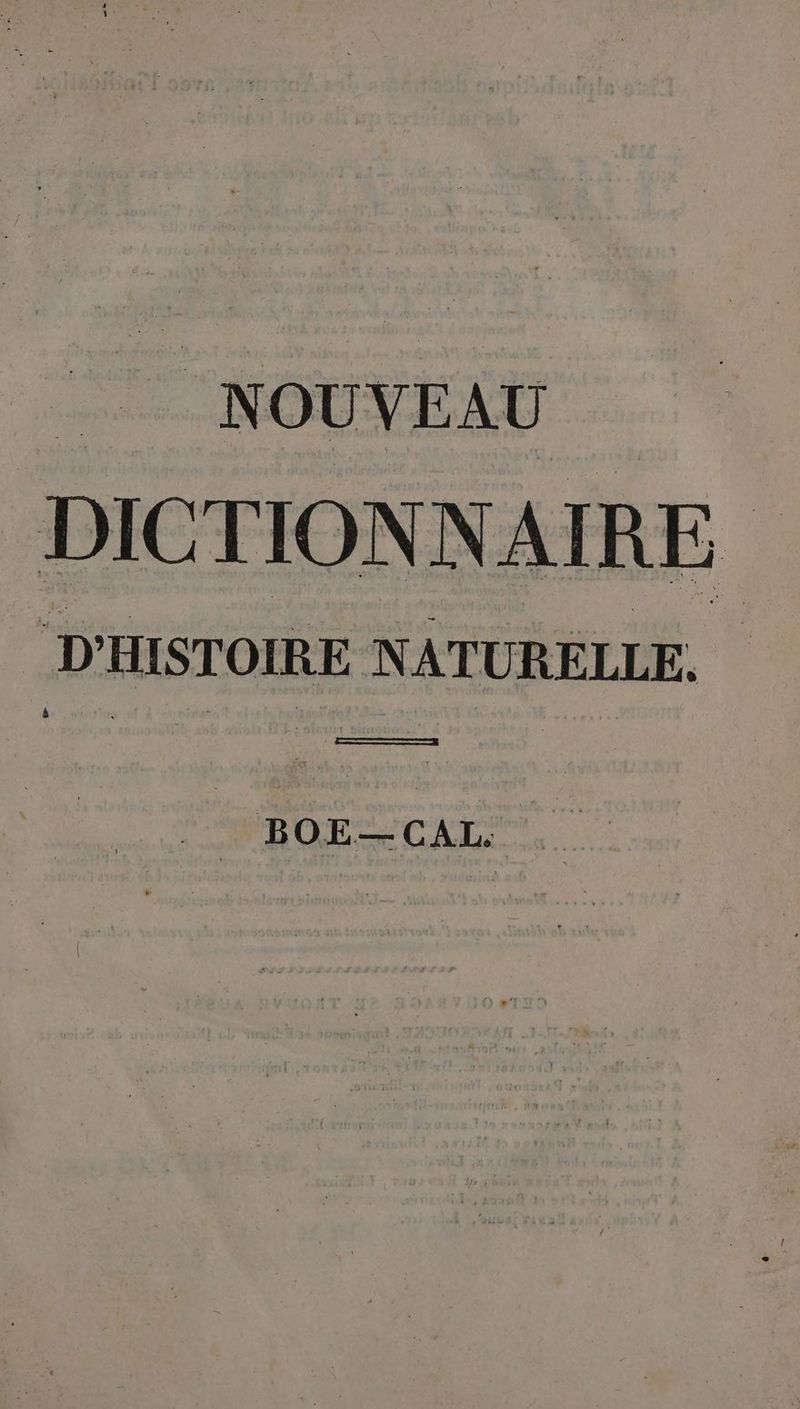 _ NOUVEAU DICTIONNAIRE D'HISTOIRE NATURELLE. | A CR CARE
