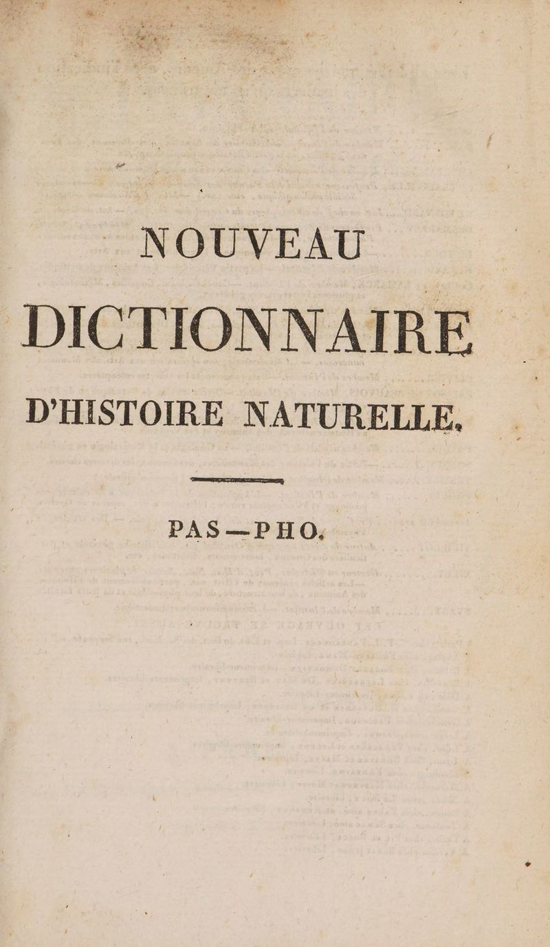 ne) OUVEAU DICTIONNAIRE | D'HISTOIRE NATURELLE. PAS—PHO.