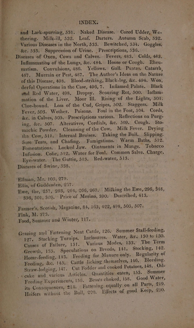 ¢ INDEX, — -* 4 , 4 -and Lark-spurring, 531. Naked Disease. Cored Udder, We- ‘thering. Milk-ill, 532. Leaf. Darters. Autumn Scab, 532. ~ Various Diseases in the North, 533. Bewitched, 534. Goggles; &c. 535. Suppression of Urine. . Prescriptions, 536. Diseases of Oxen, Cows and Calves. Fevers, 483. Colds, 483. - Inflammation of the Lungs, &c. 484. Hoose or Cough. Rheu- matism. Convulsions, 486. Yellows. Gall. Pantas. Catarrh of this Disease, 498. Blood-striking, Black-leg, &c. 494. Won. _ derful Operations in the Case, 496, 7. Inflamed Palate. Black ahd Red Water, 498. Dropsy. Scouring Rot, 500. Inflam- mation of.the Liver. Moor Ill. Rising of the Lights, 501. Clue-bound. Loss of the Cud, Gripes, 502. Staggers. Milk Fever, 503. Wether. Poisons. Foul in the Foot, 504. Cords, &e. in Calves, 505. Prescriptions various. Reflections on Purg- ing, &c. 507. Alteratives, Cordials, &c. 509. Cough. Sto- machic Powder. Cleansing of the Cow. Milk Fever. Drying the Cow, 511. Internal Bruises. Taking the Bull. Slipping. Sore Teats, and Chafing. Fumigations. Warm Baths, 512. Fomentations. Locked Jaw. Ointments in Mange. Tobacco Infusion. Colic, 512. Water for Foul. Common Salve. Charge. Eye-water. ‘The Guttie, 513. Red-water, 513. ‘Ellman, Mr. 105, 2729. Ellis, of Gaddesden, 237. ha ar . Ewe, the, 257, 263, 264, 266, 267. Milking the Ewe, 296, 345, 356, 301, 303. Price of Merino, 390. Described, 413. ~ Fink, M. 373. Food, Summer and Winter, T17. - Grazing and Fattening Neat Cattle, 126. Summer Stall-feeding, - 497, Stacking Turnips., Inclosures. Water, &c. 130 to 130. Causes of Failure, 131. Various Modes,- 133.. The- Term -Growth, 1535. Speculations on Breeds, 141. Stocking, 142. Home-feeding, 143. Feeding for Manure only. Regularity of Feeding, &c. !405. Cattle licking themselves, 146, Bleeding. Straw-lodging, 147. Cut Fodder and cooked Potatoes, 148. Oil- ecake and_ various Articles. Quantities eaten, 155. Summer Feeding Experiments, 156. Beasts choked, 158. Good Water, its Consequences, 21+. Fattening equally on all Parts, 219. Heifers without the Bull, 220. Effects of good Keep, 230.