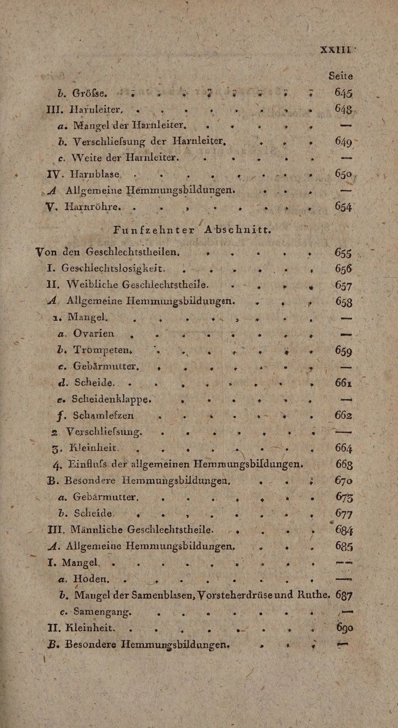 ER - Seite b. Größe MEAN TEURER) TI BA. ‚Il. Har mleiter,. a NR ae 648. as Mangel Air enhleier 4.10% N BT RR b. Verschliefsung der Harnleiter, a 5 649° ‚ec. Weite der’Harnleiter. ».. RE k LE EAN ZER IV. Harnblase. % a . N 650, ww; Allremeite Hemmungsbildungen. RN AO IRRE V. Harnröhre. ee Pa ae AR 654° Funfzehnter ent Von Ri Geschlechtstheilen, Ah r W088 = 7, Geschlechtslosigkeit. RR ESEL . 656 - U. Weibliche Geschlechtstheile. REN ER age A687 4, Allgemeine Hemmüngsbildungen. . . ‚ 658 ° „2. Mangel, ae % ® .- PN} + 0 Ne N a. Ovarien , Re. N . b. Trompeten, 2 U a + 659 e. Gebärmutter, , R ah RR, ” huge ld Scheide. Hi.) ii» BT Ne en $ 66 e& Scheidenklappe. Rs 4 r > , ; MN $: Schamlefzen . D % ® ann D 662. 2. Verschlielsung, ek, . . i RN Ss chlembein a ae N 4. Einflufs: der allgemeinen Hemmungsbildungen. 668 B. Besondere Hemmungsbildungen, TE TR N RR! OTO x, a. Gebärmutter, ö s pr A 675 b. Scheide. iS RE A e 677 - ı III. Männliche Geschlechtstheile. -. . x ». 684 A. Allgemeine Hemmungsbildungen, ver . ...685 I Mangel ee We ne a. Hoden. ENDE EL TRIER Da N A: BD, Mangel der Samenblısen, Vorsteherdräse und Ruthe. SBr.. c ‚Samengang. “ A u N » s Pe 1. Rleinheit. .''r ® e u o.-. - * y ; 690. B« Besondere ehtungtilänherk ee