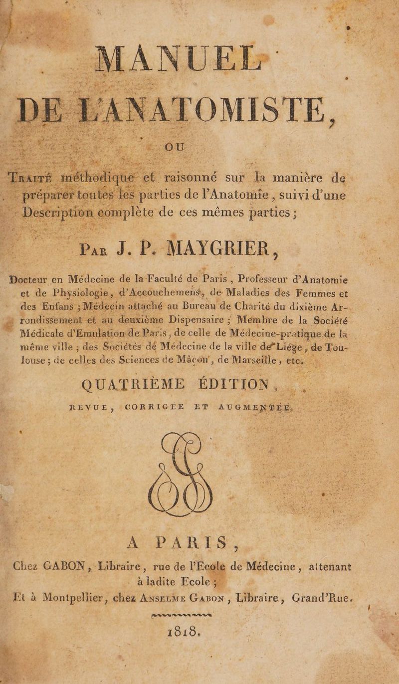 isonné sur La manière M: | F. 1e$ de VAnatomie , suivi d’une de ces mêmes parties ; - P. MAYGRIER, e. us CN Sa y en Médecine FA BFacuké ae Professeut d’Anatomie ) — Het Membre FA fe $0 jeté dI ‘ ais ; de cellé de Médecine-pratig Li _ même par + 4 de Soci tés dé Médecine de la ville de” Liég ra Jouse ; de RES des Sciences de Mâcon, de ae tCs Le PARIS, Chez GABON, Libraire , rue de P'Ec | “ | àladite Ecoles d E à Montpellier, 2 chez Anserue Gazon, | Hibraire ; Grand'R PVR F4 vs Pitos Là « . Lire, 1819. Fe Médine » aitenant ê # ; Eur