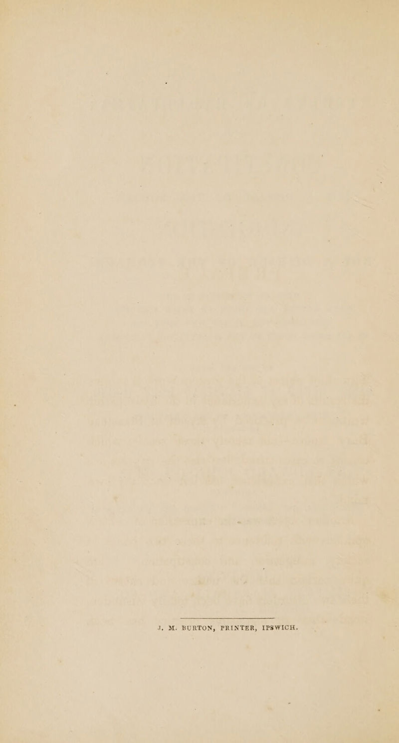 J, M. BURTON, PRINTER, IPSWICH.