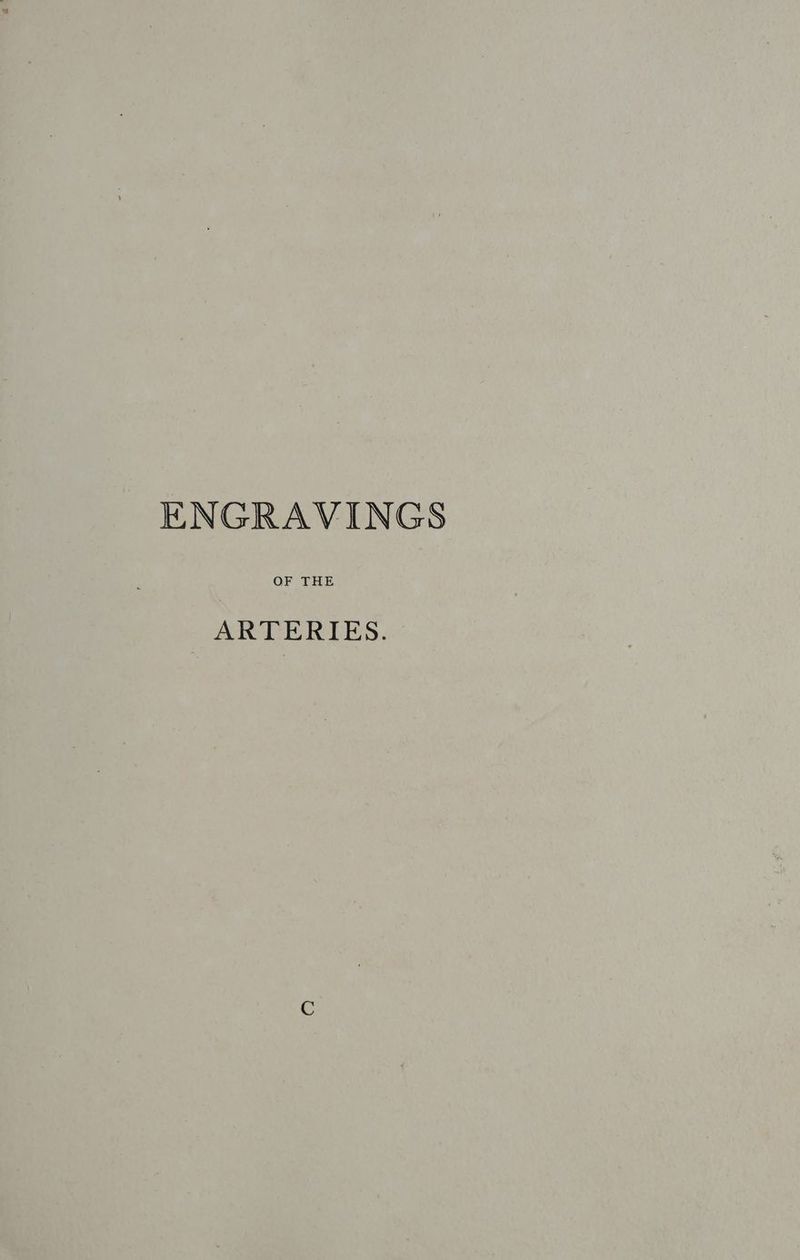 ENGRAVINGS ARTERIES.