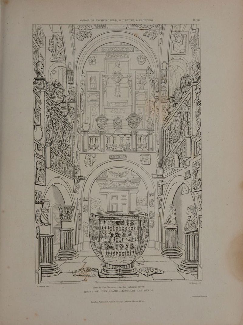 eS Ee SS oe a) e yxy Diss . ~\ 3 Treat = ——_ a SSS View in the Museum.—in Sarcophagus Room; HOUSE OF JOHN SOANE,——LINCOLNS INN FIELDS.