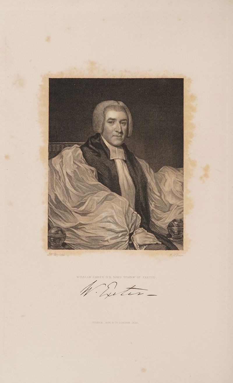 WILLIAM CAREY DD. LORD RISHOP OF EXETER