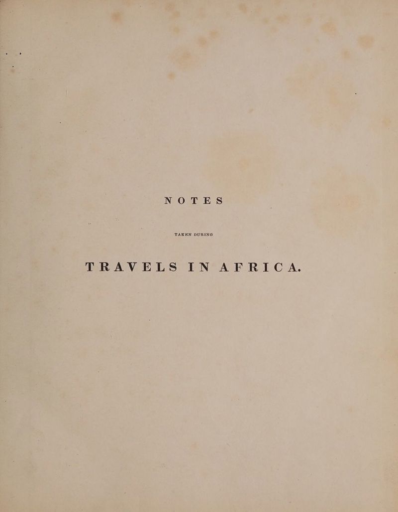 TRAVELS IN AFRICA.