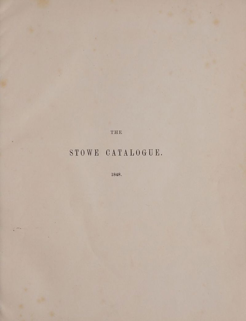 THE STOWEK CATALOGUE. 1848.