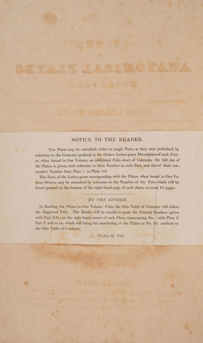 NOTICE TO THE READER. Tur Plates may be consulted, either in single Parts, as they were published, by reference to the Contents prefixed to the Octavo Letter-press Description of each Part ; or, when bound in One Volume, an additional Folio sheet of Contents, the full size of the Plates, is given, with reference to their Number in each Part, and also of their con- secutive Number from Plate 1. to Plate 101. The Parts of the Letter-press corresponding with the Plates, when bound in One Vo- lume Octavo, may be consulted by reference to the Number of the Part, which will be found printed on the bottom of the right-hand page of each sheet, or every 16 pages. TO THE BINDER. In Binding the Plates in One Volume Folio, the folio Table of Contats will follow the Engraved Title. The Binder will be careful to paste the Printed Numbers (given with Part XII.) on the right-hand corner of each Plate, commencing No... with Plate I. Part I. and so on, which will bring the numbering of the Plates to No. 101. conform to the folio Table of Contents. yy Lo face the Title. UES Ea TeLaE Fy GME a =r ete a At Og a fo BE > z a lela ene ne raaee