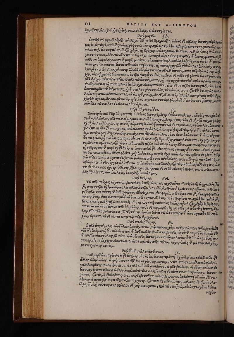 $13 PAYAOY TOY AIIINMTO?Yy Φ ^ 5 Υ͂ e npa Scip don ei vj νάρθφξι συυεσιβκίων οἱ ἐξαταγίντερ. | Περὶ μπροῦς 6}, ὁ πόδι 7f μηροῦ A6G- ewaAeyei Ὅσ᾽ ποδὶ βραχίονι’, idee σὲ μᾶλλον καταγνύμδνος ἃ | ΕΠ] μηρὸς, εἰς ToU zr oo qu σϊιασρέφετοιι τόττογ,κοὰ εἰς ὧν ἔξω. κοὰ yet εἰς τότος φυσικῶς τιν | id σλίτυτῇ, ἐαταρτίζετῇ di ela: χάρωμ τῳ βρόχωμ ἡ ἀαρχασίων ᾿Οπόνων. T Ν᾿ σιρ T. legato | dg yutsec τασσομδύσοτδι σὲ ποῦ πὸ ἀάταγμα. σταρο μέρος σὲ γεγενημθύς 3 ἀκταάγμα:ος AD EL σὸν ἀεφαλᾷ yevoryo 7 unes, uxoUrw T ἰπιρίας πόδιφλιμμῆψα teda ἐχόσας ὑπὲρ UA. σέμναν τὰ σώματα, lati πόδιναία τάξαντες, 1) τὰς αῤχὲς ἀδὶ τἰὼ spe lu) αὐαίγοντες, AXDHQCTH “τὼς σιακραύτασιψ Guy, ἀατωτόδω di 7$ ἀαταγματὸς “πόδιθονσες τὸν PEN χον, τὰς etbyae ἐς ἰατάτασιν ἐχόμῳ ὑαψρετμ δῳσωμν ἃ δὲ are τῷ γόνα, ἑρταγέια, ao ΝΥ μαι X βρόχου αὐωτόδω πόδιπίθεμδν re ἀατάγματος, νὼ τὰς αὗχάς od ld opus εἰς αὐάπισψι o a P σὲ γονώτιον τὸ αὐτὸ πλοκῇ Gy βρόχῳ σϊιακρατομῆν, cgo σὲ zo μόδος lxeruoi ouf, ἐπεὶ | loereexetsels T leeyoreo v T. σκέλος qeu, τὰ Ga wwosov rtt σα δῇ óstoy ὡς rode | λαΐκις ἐραπτοὰ αὐαςάλαντες, τὰ ὕπερθον αζρομϑν, f dt λοιπὴν ἀδιμέλειαυ οὐ τοῖς πόδὶ Bez. XiovG- ἐρήκαμθν, τοωρδ τοι ὃ μῃρὸς ἕως τορντήκοντα ἡμερῶρ, ὃ dt τ' ἀρθέσεως ovrog, μετὰ τίὠ λα TÉ σκέλος δισϊχσκαλιαν eipsrott, y fM &amp;ovyovaczid'oe, ; Χαῦνομ osouD ὄδιν ἀδιγονατίς, δὐπόνως ἰματεχόμλνον Naso σωμαίτων, odo σε κοὰ le σχωβρν,ϑλώμνομ μὲν στολλαίκις, ασανίως σὲ ἐκταγνύμανον, κασομίζει σὲ Ἔ σα τάχος ῥῆξιν. y) d ἐς λεσῆᾳ ϑραῦσιψ, urit Ραύματος ἢ odo ῥαύμαζος ἡ σὲ σαμάωσις, πρόσίαλος, {είνησις à y zoo zrizi]a φὶ συμεχέας, ὁ ἀοιλότας v) νόφος, errori Qe σὲ σπομόδος 3. σκέλος ἔκταν» θέν. τοσξ γοῦ διχογομπθὲν, σωυάγυτοίι Οἷς σακτύλοις, top ἄνω Μψαύσηχοι ἀαταίγμα; ὥς χὰ χέλκρὸ ἀλλήλοις γγαρατεθᾷ, τὸ σὲ ἐἰς λεσῆᾳ ϑραυδδὲν, σἹιαππλάοσωτοιι . τὴ yep μέ oye votduiae τοωρώσεως, οἵᾳ ro μὴ ew rar cod] μόβος ἑκάπόρον Naso PIT CULTE QUY TU μυῶν τὲ kj νδύρων e T. μηρδ vc) Φὶ ἀνήμας ὅμως πολὺ σϊιαςἄσεως σιμυαερεθσωτοιι, διυσεργειαύ σε Οἷς τοεπονθόσιμ Go eod ὅτε yetp ἀαμνοσιν eto ἄχρι πλέον Θ᾽ χσυυμῆνει 7o γόνυ. ἐᾷυ Τῷ πόδιγγατεν σταραστυδέζοντοζε eod Musee χερὸς τὰς οὐὐχξαίσεις. γερὸς μὴ yep πὰς kal? ὅμα ASluvazde, ἡ dlvatpyde lA seziferoa. πῶς σὲ τὰς ewetbcda de, da: τὸ μὴ loda] πὸ γόνυ, La qi dT σκέλος apo “ν τὸ Seri ZA er yet, 2 vuU dt τὸ GUwVosoy Ost OLoy μετὰ πανασον λῆς ὀξελόντα, τί ἀκολοθομ ἐκκοίν4υ ἀφιμέλάαν, T περὶ ἀνήμης, ῥσῖ, τῷ πόδὲ τοήχεος λόγῳ σύμφωνος sip ὃ πόδδὶ npe. id γ αὖ σϊυσὶν ὀςοῖς ζεχρεμϑύη fo ἦδ᾿ σταχυτόδῳ 9 ὁμωνύμως λεγομήψῳ ἑτόρῳ ὃ λεσῳ, dzrép cx ὁμοίοταρς σερώνιψ grézro ρόυομλύ, τὰς αὐτὰς P ζα]χγμάτων ἀδισϊέχετοιι diet gate, χθὲς ἅσταντα [^ d'iespsqousiln σπόπομ͵ ὅταν ἄμφω στωπριθῃ τὰ 0i. πρὸς 7pei σὲ, rw 70 ᾿τόδου tat 75 X9 fto. Xo ἡ ἡ Loin omit. ἡ ziPuvn ἐμπρός, dio ἡ αὐτὴ ἥδαπλκσίως ἀαἸχρτίζετρ dla Xdedy ἡ βρόχων, “ποῦς /W αὐτῇ 78 ἀνόμᾳ πόδι ul uf, 7ro« σὲ πῷ μπρῷ. ἰσιυροτόδᾳ Y ὀνΐὸς 7 γόνας, ἄρ- θρον &amp;GA Ee φυλαῆέτω {5] T τάσιν, ὁμοίως Lim τῷ ἀατωτόβῳ Y ἀατάγμαΐος ἀδιτσή, χέων ὄριντοὰιτὰ σὲ λοιγτὰ ὡς οὐ τῷ πόδι βραχύονος, | Περὶ 7rod log ἄκρου, ξε. 4. Ou? ἀοραίγαλος, ovt ὅλως ἀατάγνυσοιι, τῷ σιχνγαχοθῳν αὐτὴν σώμασι πόδιφρορξια ela φὶ ζνήμες ὦ Φὶ πόρώνφς oT ξυξοεισῖδς, do σὲ σκαφοεισες, ὦ τὰ T ταρσξ ὃς, κοὰ ΤΗΣ. 4 modloc σϊχκτύλων, (ὦ αὐτὸ zo ἀυξοεισὲς, ἑατάγνντοι ἥδαπλφσίως ie GÀ Lez, μὰν ΩΝ σἀκαρτσ, xol χέρος σϊχκτύλοις, ὥςτε xol τὸρ πόδι TUTUV λόγο Veig 7 un τουτρλογμ, E μετενεγκτέου exile. *-— ΞᾺ Περὶ δὶ 7 σκίλος ἀχθίσεως, és. ^ τ Li EJ L , € c9 5 (e y abcr » [3f [ 5 14 G Tov μπρδ ἀχταγενΡο h QV ἀνύμας, ὃ τῆς ἀρθίσεως “ροσὺῦς sy ἡ. τασσσϊζόϑῳ C, φὶ 3 / e oe ine r / € , ἄλλης ἀδιμελέας. ἡ ye ἰσότης δῇ ἀχταγίνπτων μορίων» N30 ταύτας uod Aue Ade 1- , r X “- 3* m c EN ς ΟῚ F “πιλελθυμῆνυς φυλαήϊσται, τινὲς μδὸ ouv ἀδὶ σωλίωος » οἱ μδὲ ξυλίνον. οἱ σὲ OSpaxivov 70 M 5 E ^ 5 ! r e 1 1 B mi. ἑατιαγὸς &amp;arenidquee dA) κοὰ αὐτὸ 29 σκέλος, ἐ τόνοι σὲ μόνα πὰ aru τραύματι letra, 990. ᾿ γίντα, elg: τὸ μὴ días φασὶν vedeUu En ταῦτα 7rÉbig Qiyyedyoa., labeo arg σὲ τἰὼ δῷσω du λίώωυ oi tert yyossspot iowz n (Iv To Xenow. οἵᾳ πολλὰς UM αἰπσίας. μάλιςα σὲ σΐχ τοϑλ-τι D ἐν ' LA ' , 5 N 5,5 , * Y ' διρὰ o ἀ mop σκλγοίας οὐ σὲ yep ὠπέρωτιχι, κοὰ τὰ rupe ἀχτεαγότα λα ἣη) vaglse