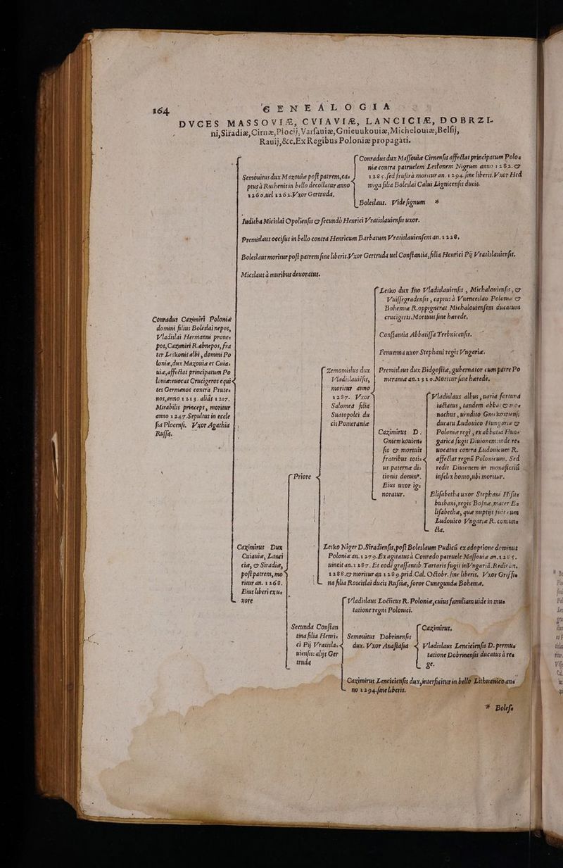 n€———— tá —————— m ite earn I RI eer d ap a ii e Das T ST s c e aA Ras RS Tu cos 164. r (4 x Ruffa. Cadximirut - Dux Cuiauie, Lanei cia, c Siradie, pofl patrem, mo titur án. 1268. Eius liberi exus xore Priore URTEIL UU WOOD ecce aec sn Cazimirus D. Gniernokouiena fis «» mortuis fratribus. toti: us paterne di: tionis domin?. Eius uxor ig: nordtur, iaclatus , tandem abbo: co nos nacbus , urndito Gmikoseienfi ducatu Ludouico Flungaria cz Polonie reoi , ex abbatia Hun: garica fugit Dionem:inde res wocdtus contra Ludouicum R. affeclat regni Polonicum. Sed redit. Diuionem in. monaftcriit infelix bomo,ubi moritur. Blifabetba uxor Stepbani Hifüa busbani,regis Bofne,maier Es lifabethe, que nuptyjs fuit «um Ludouico Vngarie R. coniuna cla, Secunda. Conflan tina filia Henri: ci Pij Vrausla: uienfis; alijs Ger L trid4 tatione regni Poloni. Semouitus Dobrinenfis dux. Vxor Anaflafia tatione Dobrinenfis ducatus à rea no 1294.[me liberis. * Bold: — CÓ fitu. Y J i in MW