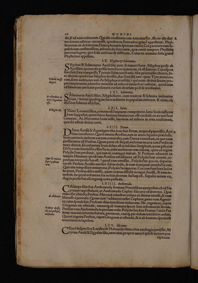 - L——— p — À HY GINI «liquid, » Phlegye 4lj. I Almoneus Aeoli filius, Sí louis,t fedens quadrígam d aea H4, feum tantam uirtutem habere, Quare cognita Perfeus, immutatus ín lapídem. santépofuit.ob idNe - Cipitauit: