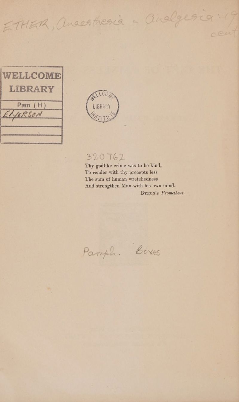 LIBRARY . OP Ke ae Thy godlike crime was to be kind, To render with thy precepts less The sum of human wretchedness Pampl,. Sores