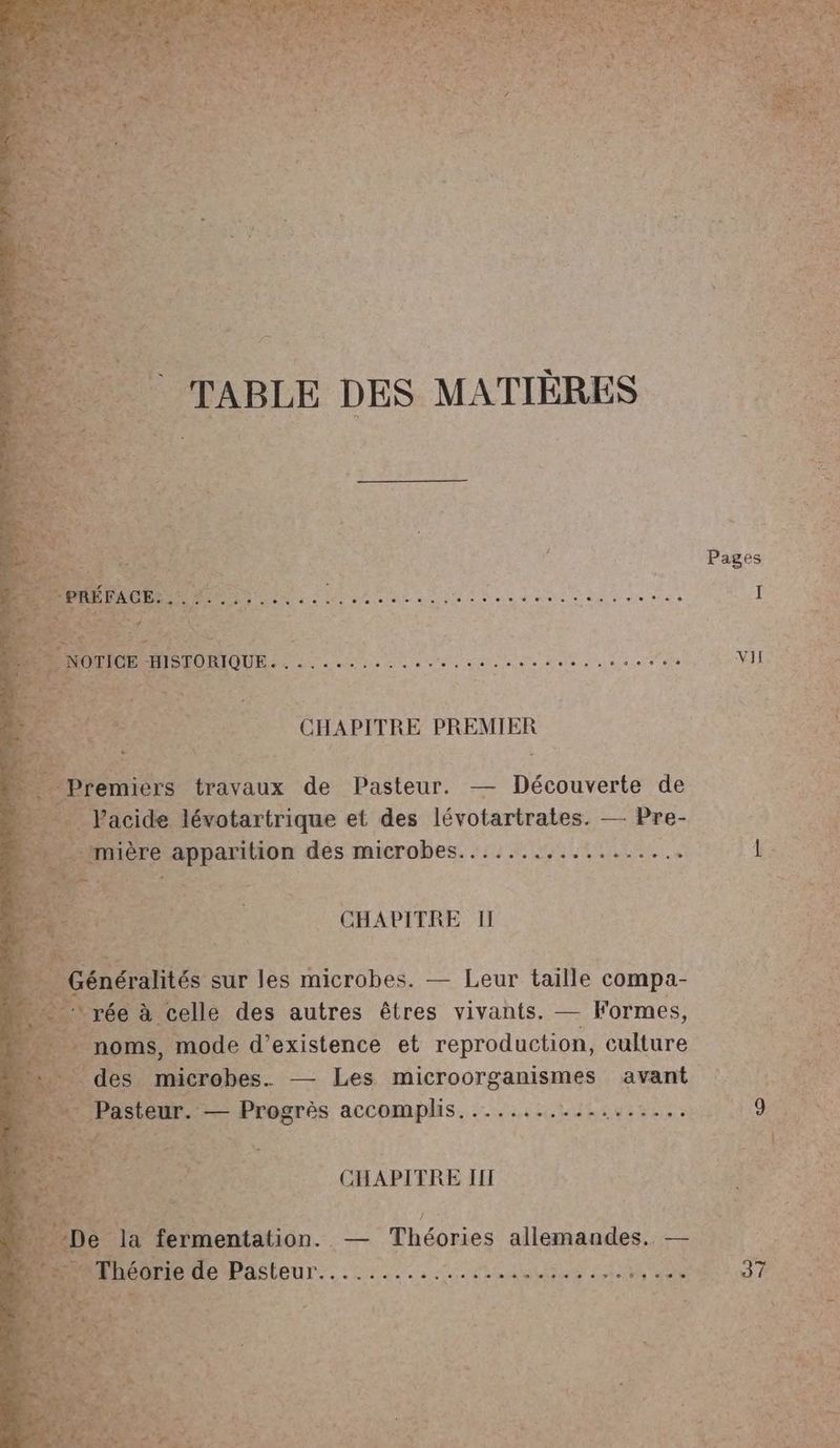 Rietie. en CHAPITRE PREMIER FRET travaux de Pasteur: — Découverte de ’, ou LL RS ep et des lévotartrates. — Pre: CHAPITRE I Dons mode DR PIente et reproduction culture