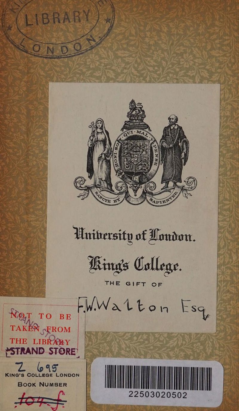 Rinw's College. THE GIFT OF Pe la « ¢ » | ft e : “STRAND STORE’ Esc | MMMM |