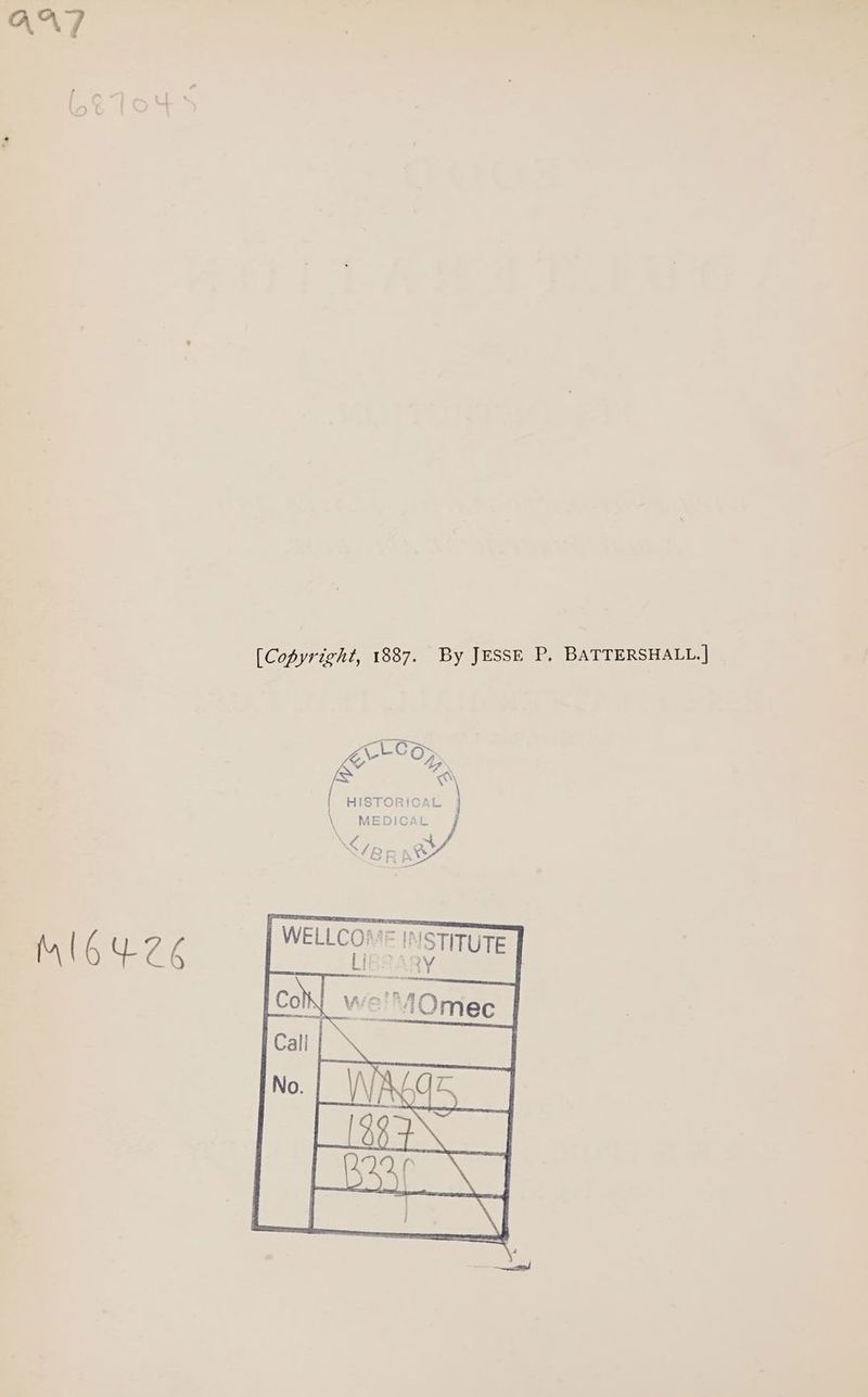 ANT (Copyright, 1887. By JESSE P, BATTERSHALL.]