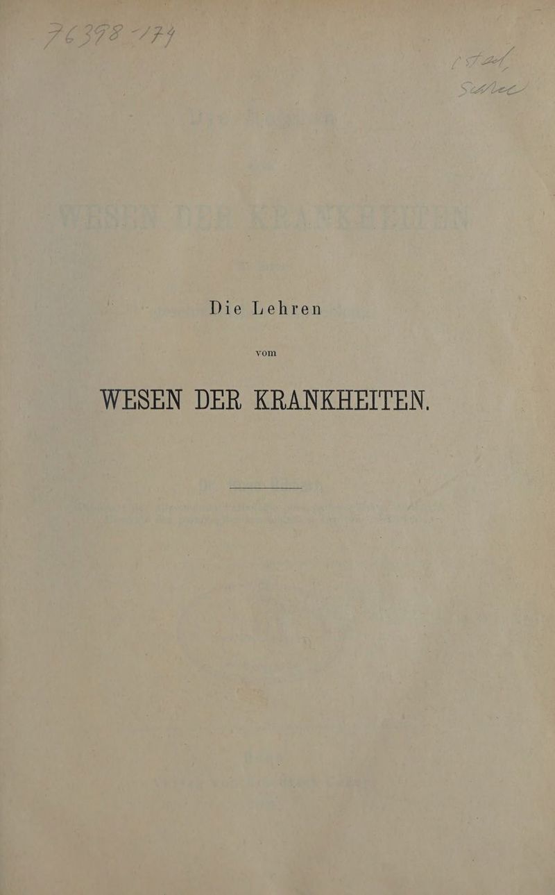 WESEN DER KRANKHEITEN.