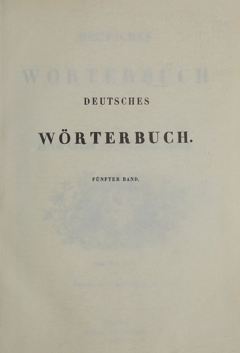 DEUTSCHES WÖRTERBUCH. FÜNFTER BAND.