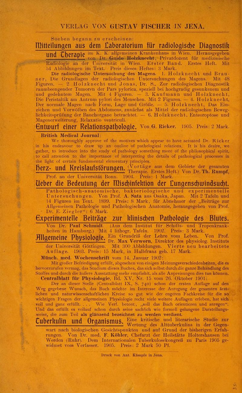 | , Preis: 1 Mark. ne = Dbyelolog Titus | Verworn, irektor c Ei Abbildungen. ione neu bearbeite | in Halbfra ch. e Mark. | r ganzel { pfiehlt, a Anrrene Sie XVMNEH 2 vom 26. Oktober 1901: Gentralblatt I -S. 740) schon der ‚ersten Auflage au Buch möchte im. Interesse der . . der gesar K ıt wie der engeren 'Fachkre ic das Buch orientieren . und anregen“. achlich wie VE gelungene De vn ww.