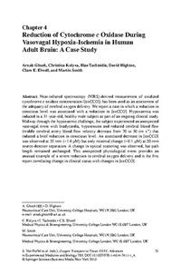 view Reduction of cytochrome c oxidase during vasovagal hypoxia-ischemia in human adult brain : a case study / Arnab Ghosh, Christina Kolyva, Ilias Tachtsidis, David Highton, Clare E. Elwell, and Martin Smith.