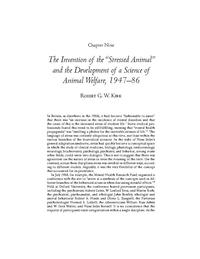 view The Invention of the Stressed Animal and the Development of a Science of Animal Welfare, 1947–86 / Robert G. W. Kirk.