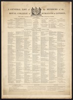 view A general list of the members of the Royal College of Surgeons in London : who reside or who have resided in or within seven miles of the City of London.