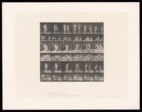 view Two women sitting on the ground and smoking. Collotype after Eadweard Muybridge, 1887.