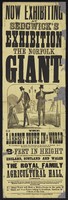 view On exhibition at Sedgwick's Exhibition : the Norfolk Giant :  the largest youth in the world... standing nearly 8 feet in height.