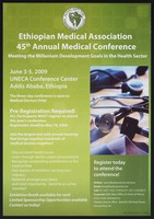 view Ethiopian Medical Association 45th annual medical conference. Colour lithograph, 2009.