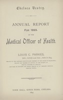 view Annual report for 1893 of the Medical Officer of Health.