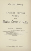 view Annual report for 1894 of the Medical Officer of Health.