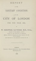 view Report on the sanitary condition of the City of London for the year 1895.